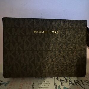 Michael Kors Coin Purse; Dark Brown
